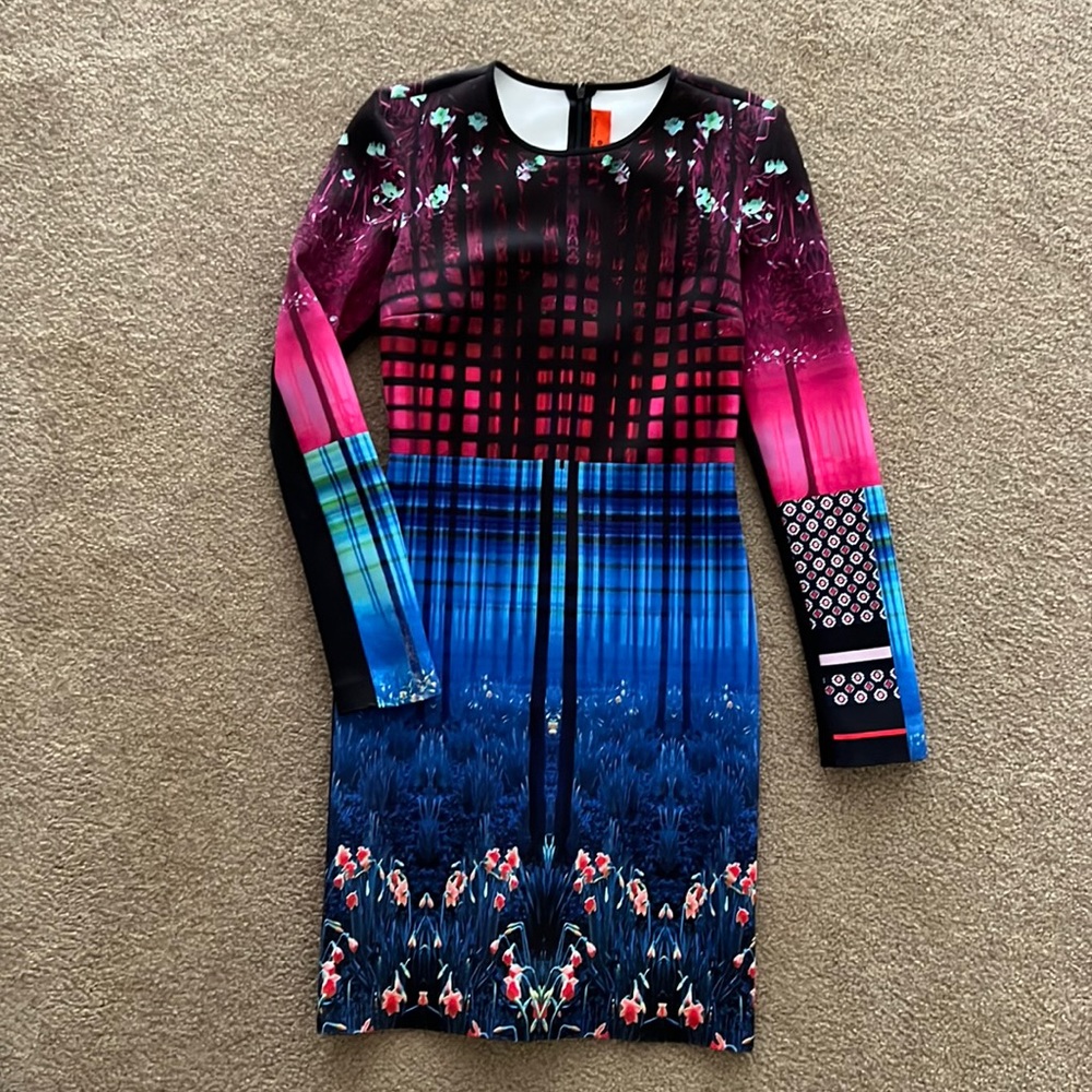 Clover Canyon Enchanted Woodlands Scuba Dress, size M.